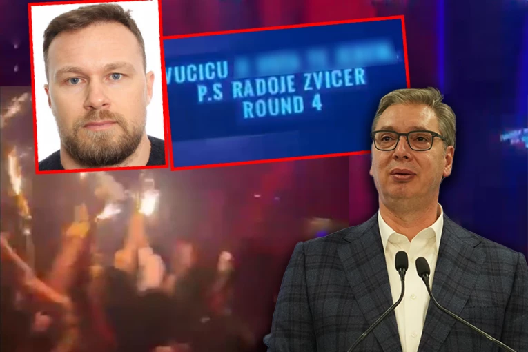 ŠOKANTNA PORUKA NA EKRANU NOĆNOG KLUBA! Zvicer se raduje Vučićevom porazu! (VIDEO)