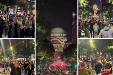 POČEO SKUP NA SLAVIJI: Pristalice Studentske liste proslavljaju izbornu pobedu! (FOTO, VIDEO)