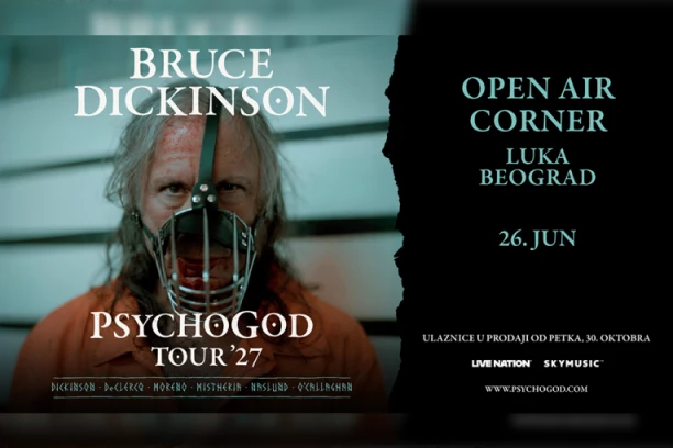 BRUS DIKINSON NAJAVIO TURNEJU "PSYCHOGOD“ ZA 2027. GODINU - Koncert u Beogradu zakazan za 26. jun u Luci Beograd!