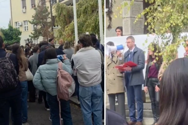 PROTEST ISPRED MEDICINSKOG FAKULTETA: Profesori ne odustaju od zahteva! (VIDEO)