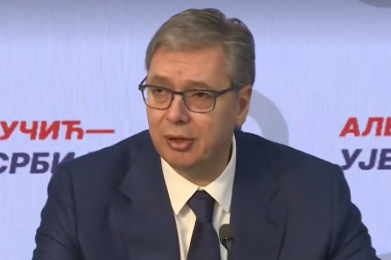 Aleksandar Vučić iz sedišta SNS